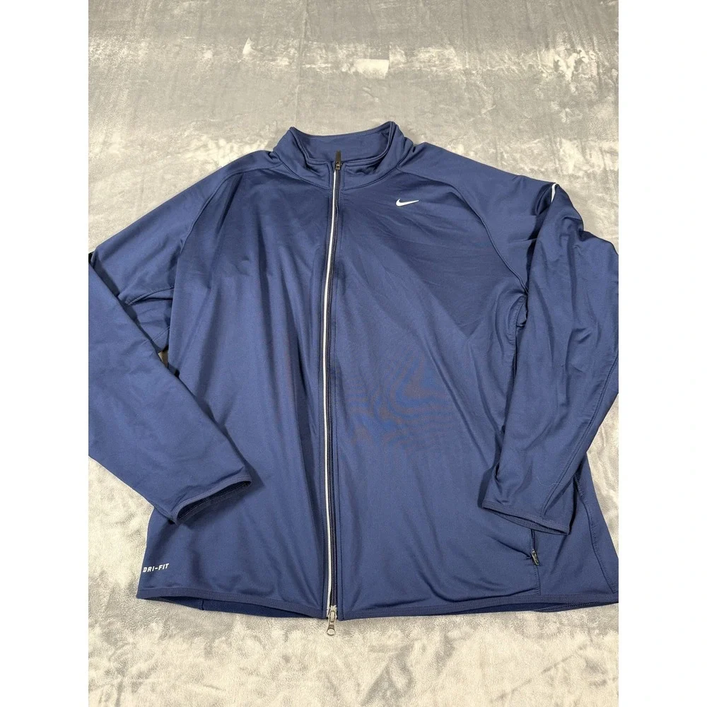 Nike Element Dri-FIT Men's XXL Blue Full Zip Activewear Jacket Track Top